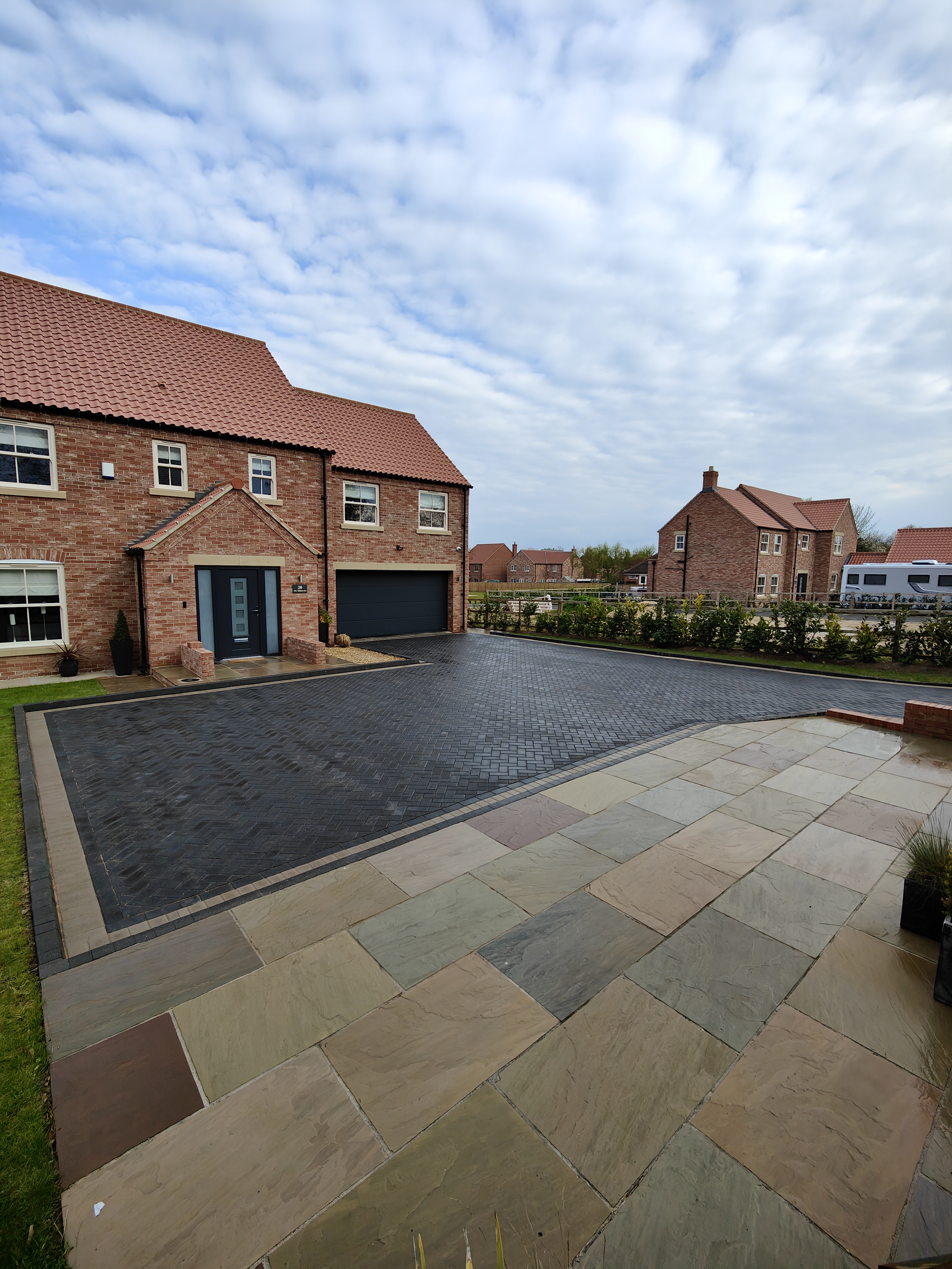 Patio with driveway